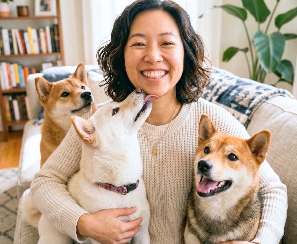 三隻柴犬合照