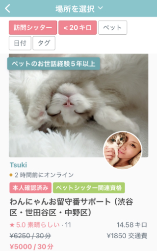 ドッグシッター キャットシッター 料金 違い