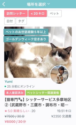 猫　2泊3日　留守番