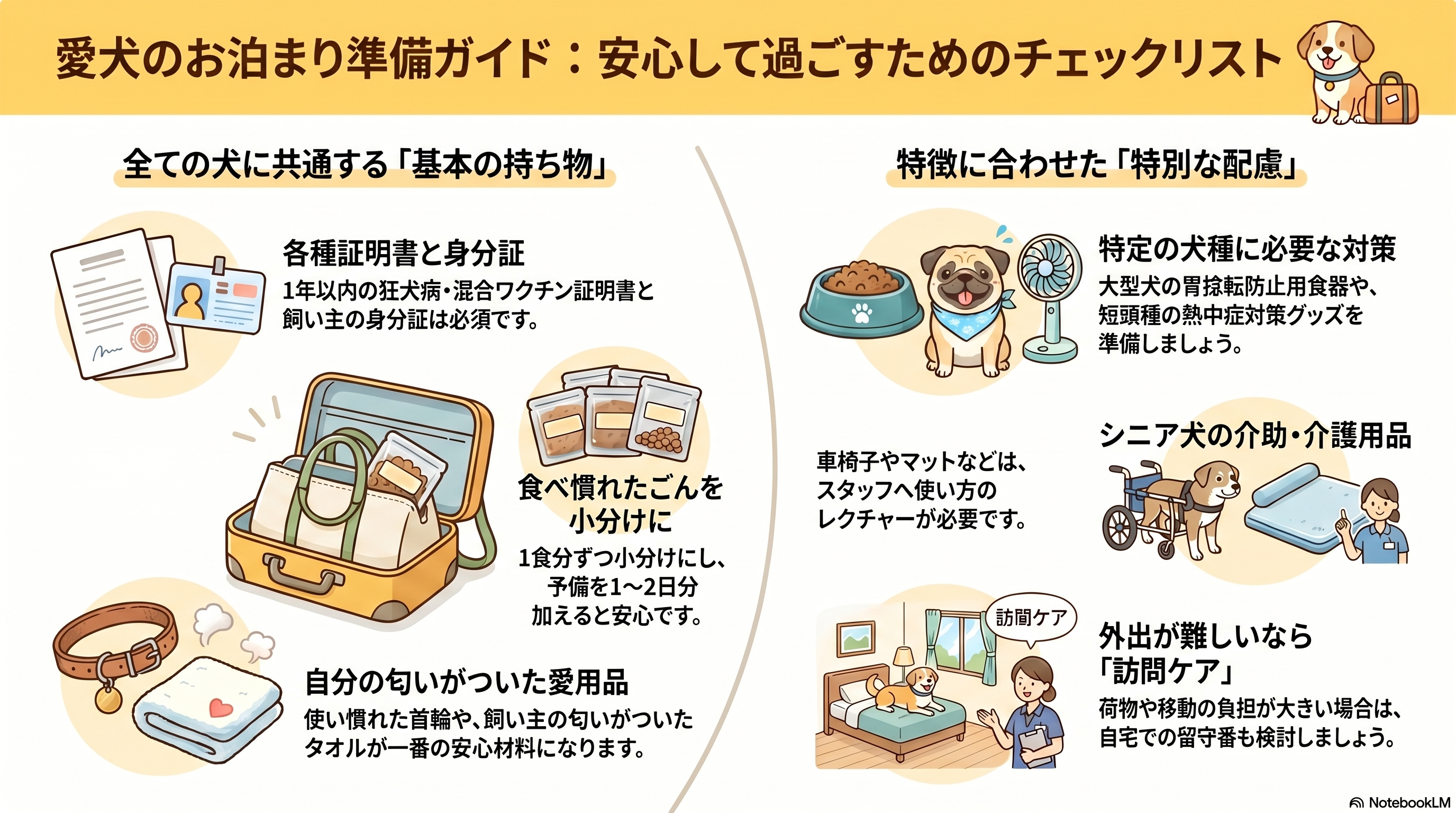 安心してお泊まりするために必要な持ち物って？