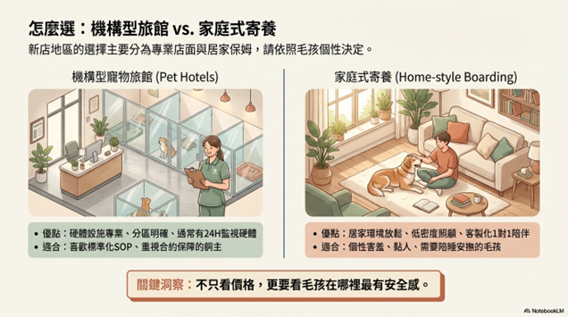 機構型旅館或家庭式寵物寄養挑選看毛孩