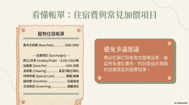 新店寵物旅館住宿細節學會看懂帳單